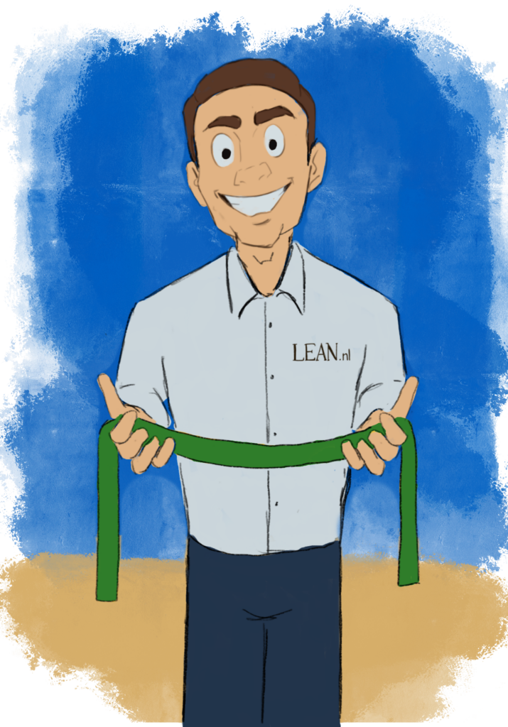 Illustratie van een Lean Green Belt trainingssessie.